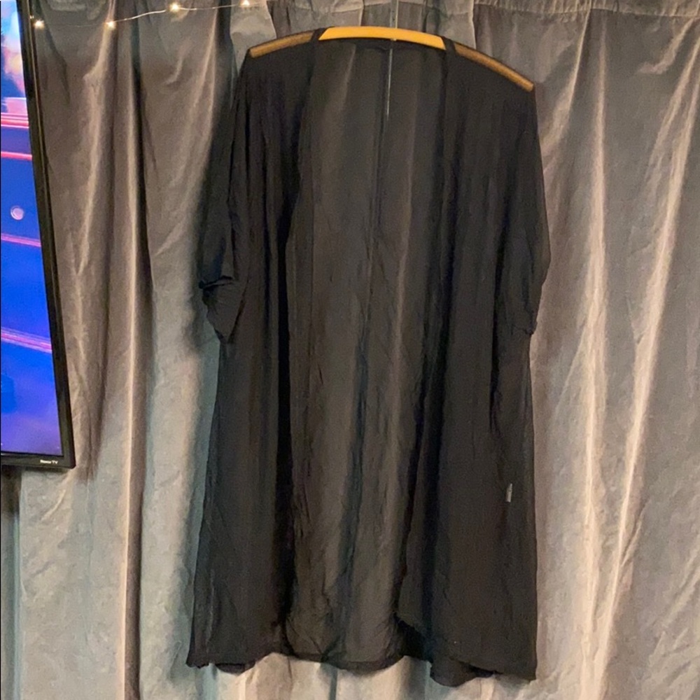 Sheer Black Kimono OS